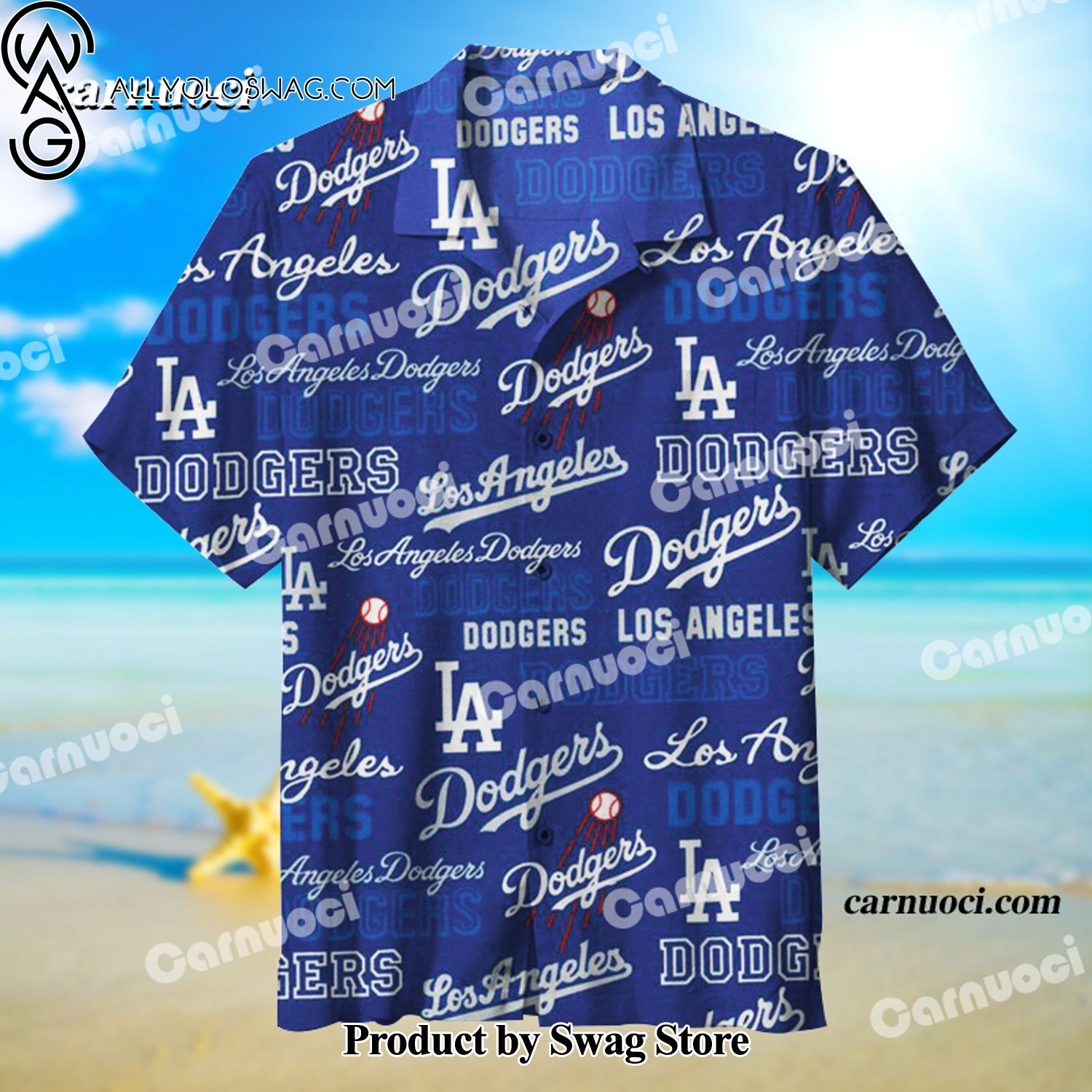 Los Angeles Dodgers Festival Ready Hawaiian Shirt