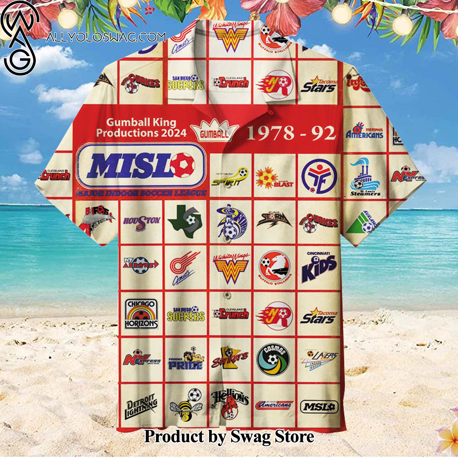 MISL 1978-92 Flattering Fit Hawaiian Shirt