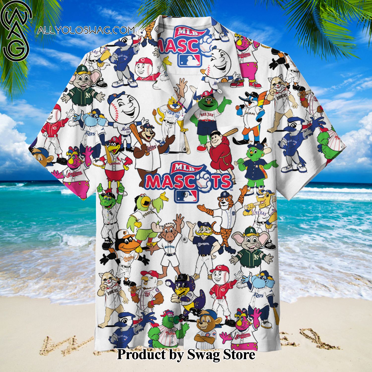 MLB mascot Honeymoon Hawaiian Shirt