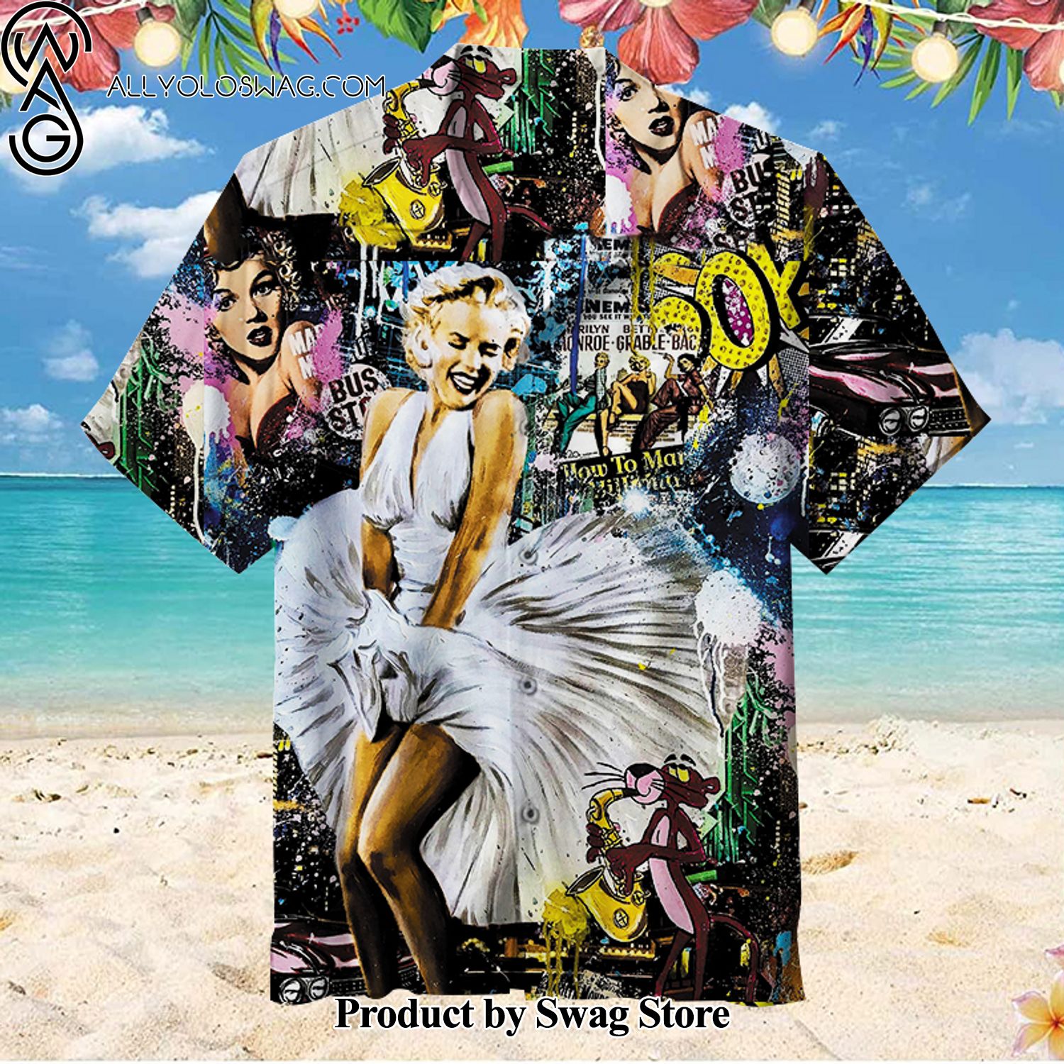 Marilyn Monroe Humorous Hawaiian Shirt