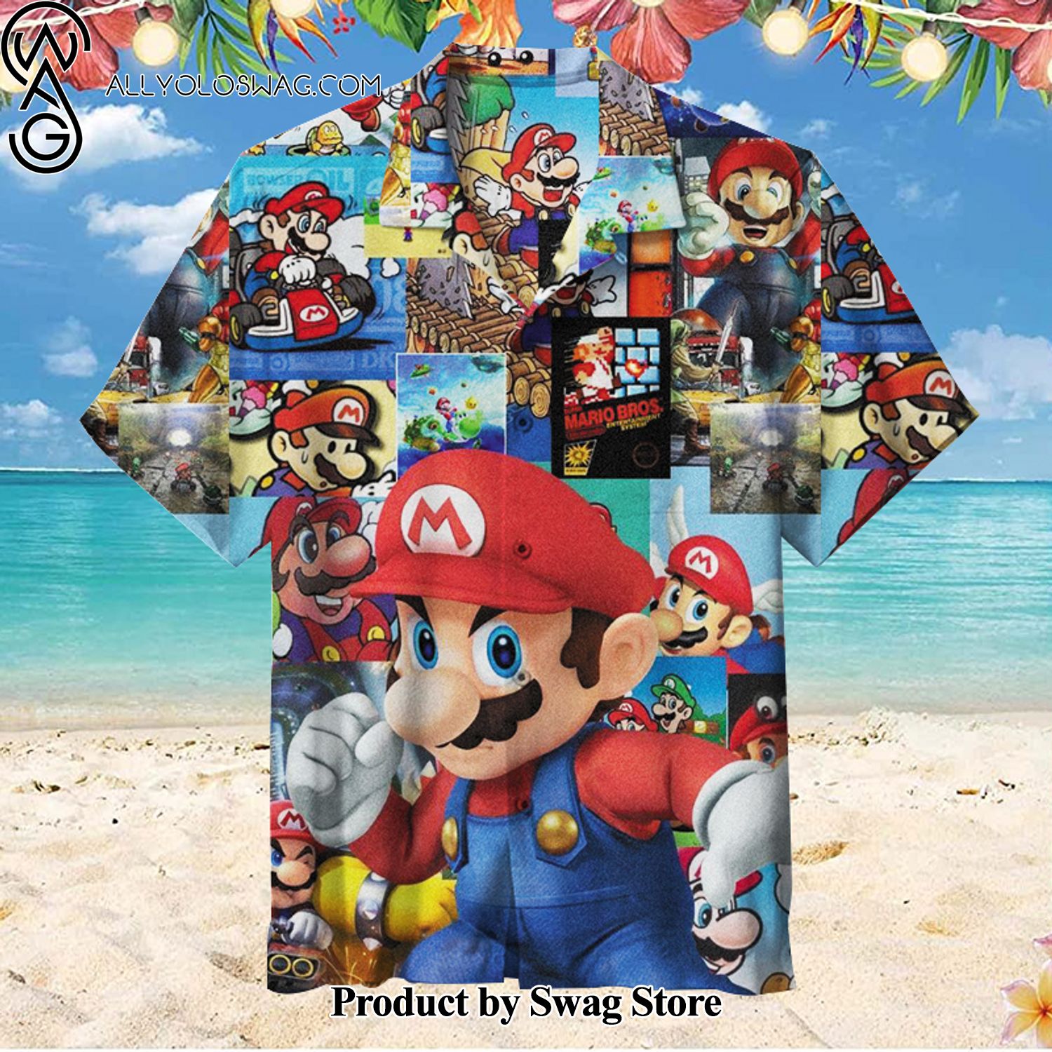 Mario Kart Cruise Ship Hawaiian Shirt