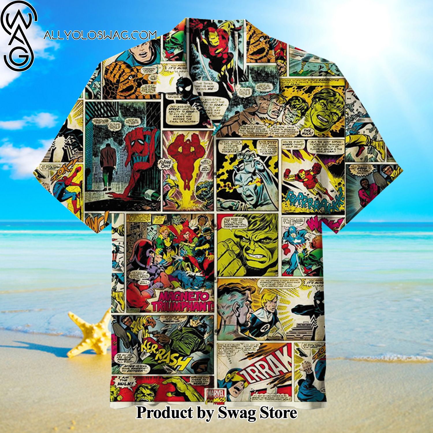 Marvel Comics Tiki Bar Hawaiian Shirt