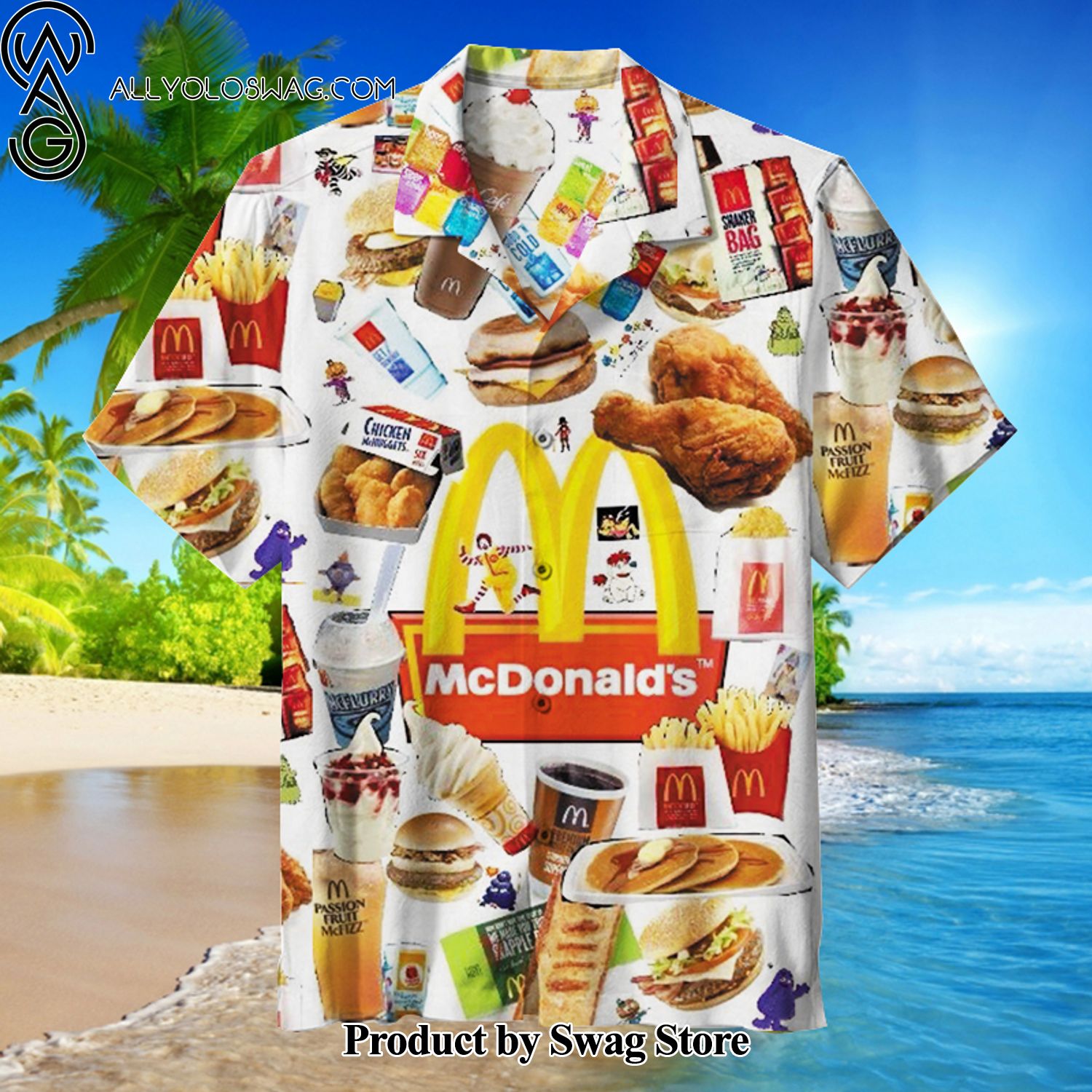 McDonald's Fishing Trip Hawaiian Shirt