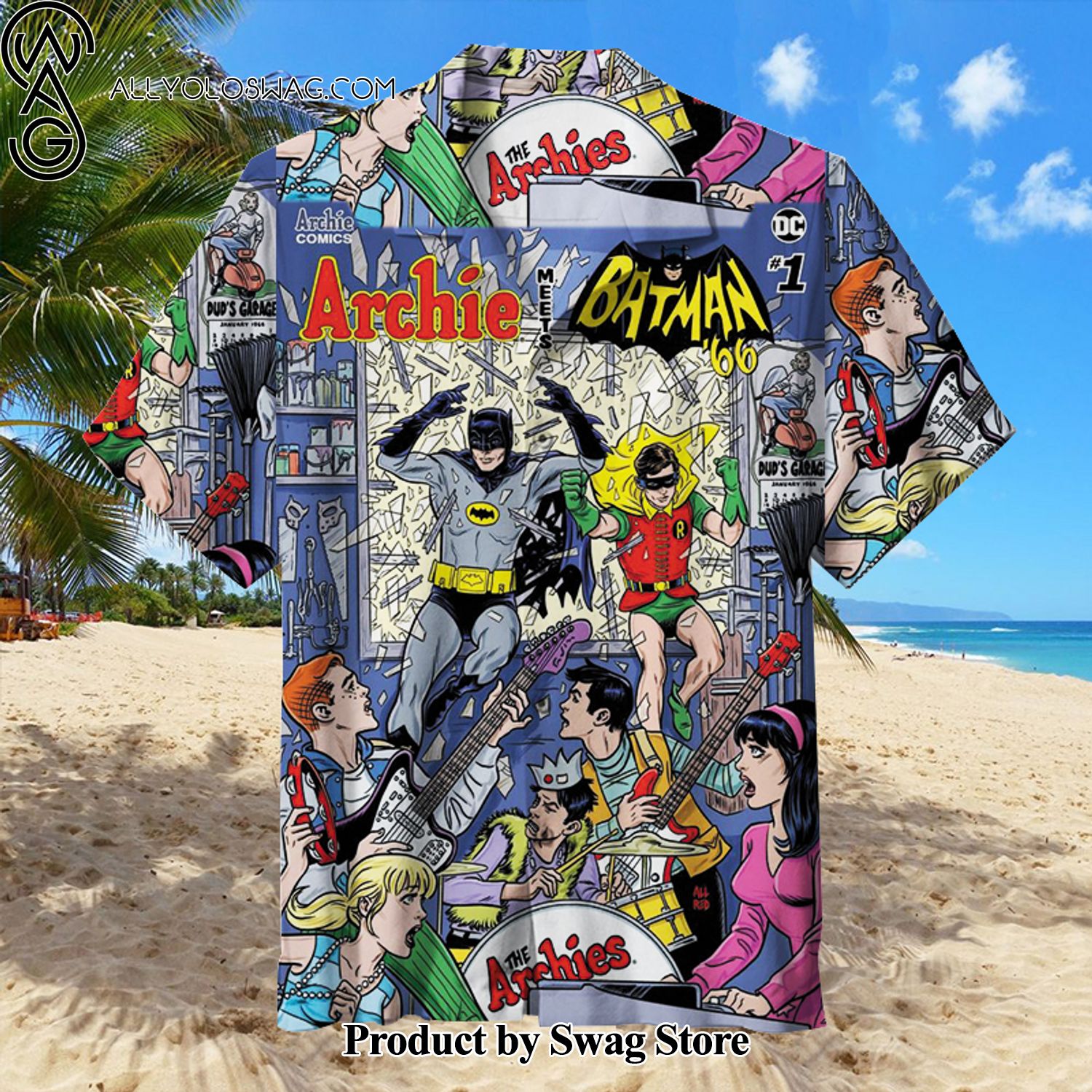 Meets Batman '66 Short Sleeve Hawaiian Shirt