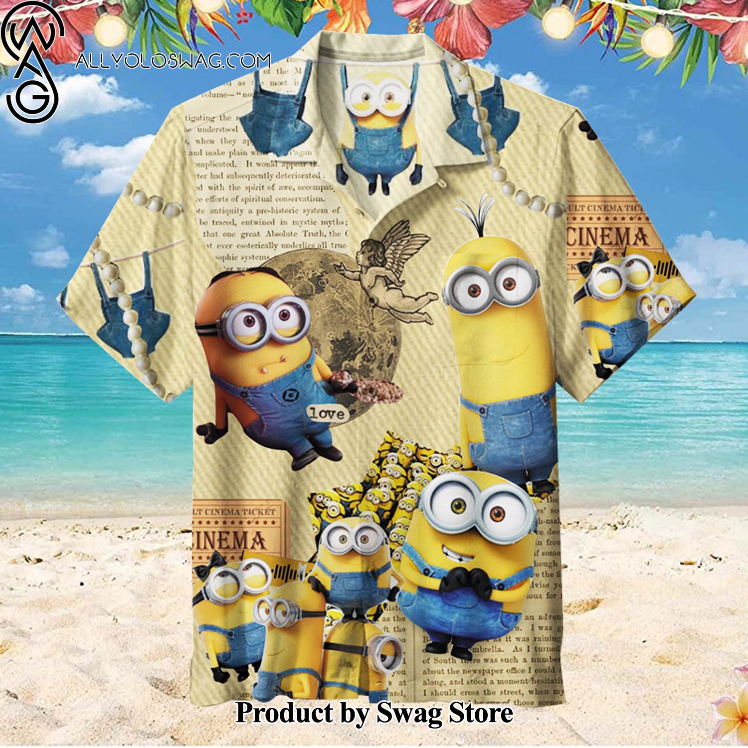 Minions Animal Motif Hawaiian Shirt