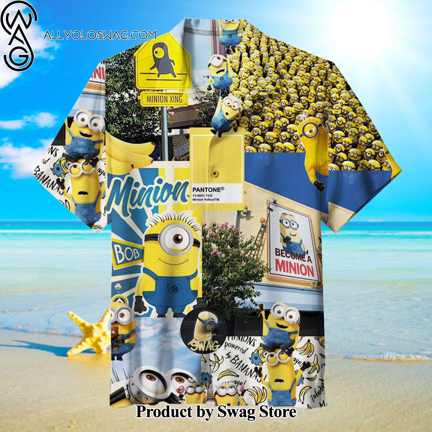 Minions Layered Look Hawaiian Shirt