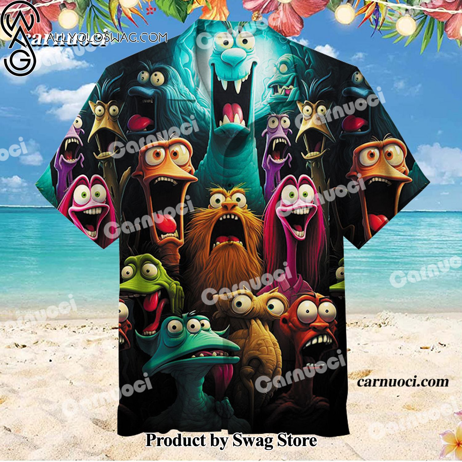 Monster Characters Collectible Hawaiian Shirt