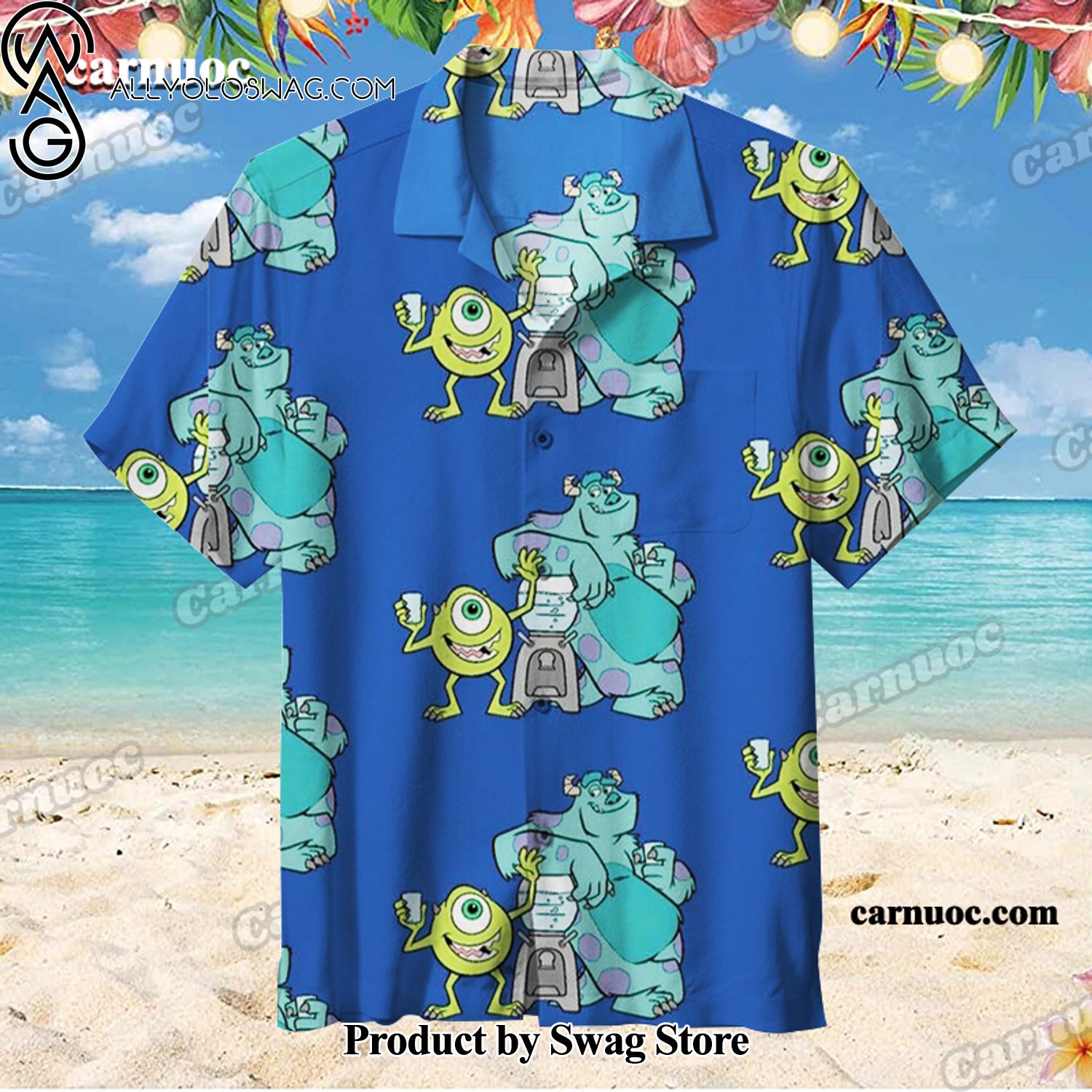 Monster University Costume Party Hawaiian Shirt