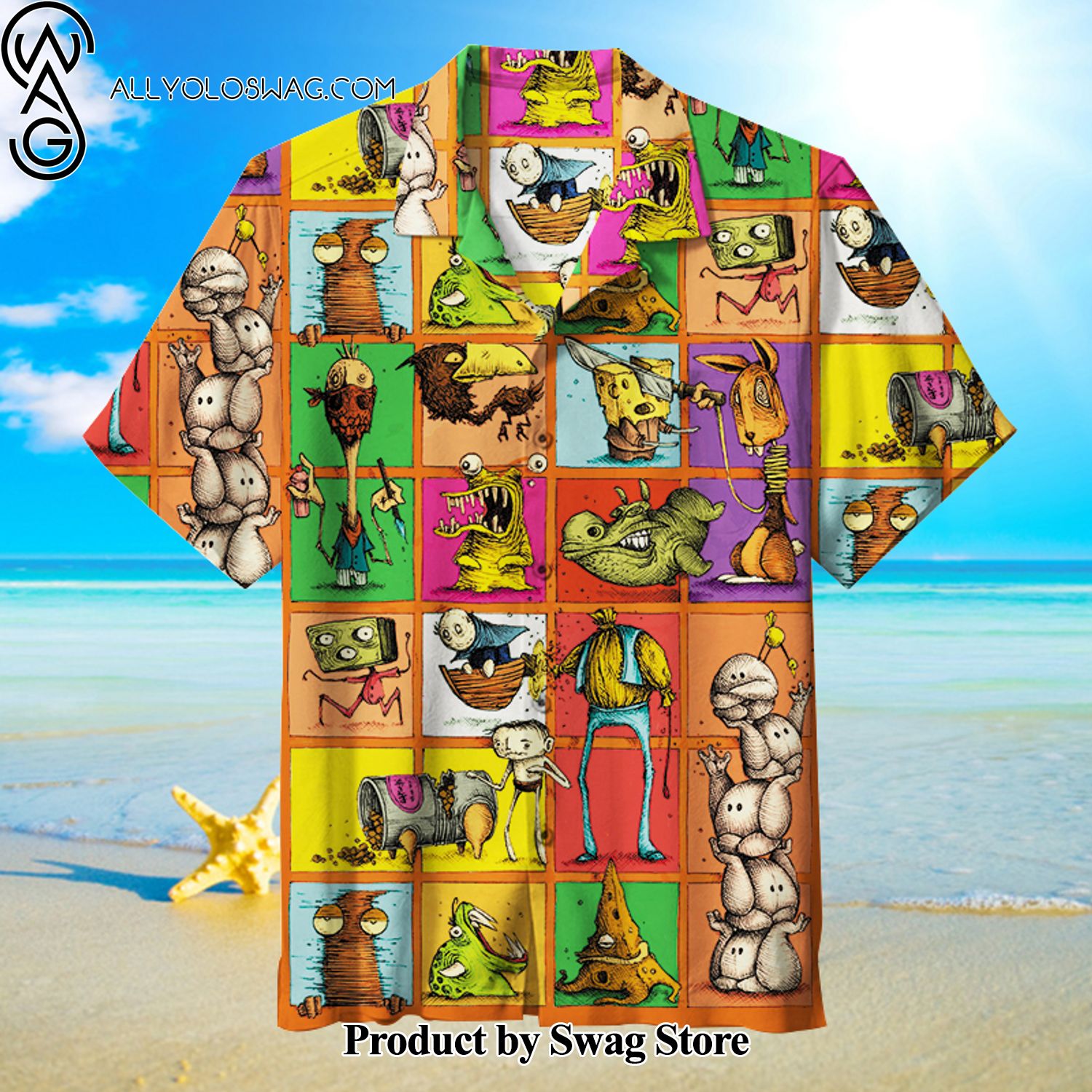 Monsters Breathable Hawaiian Shirt