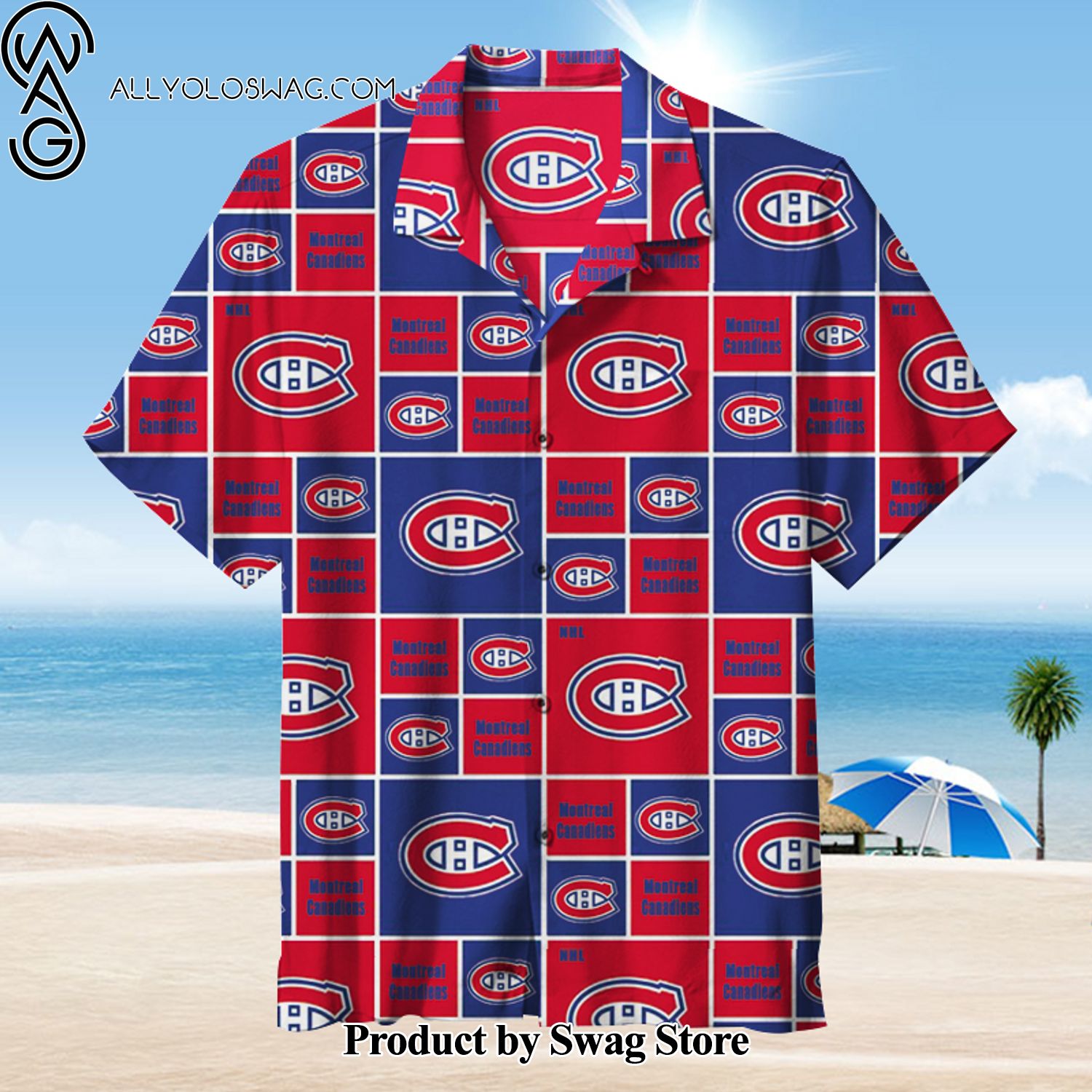 Montreal Canadiens Lightweight Hawaiian Shirt