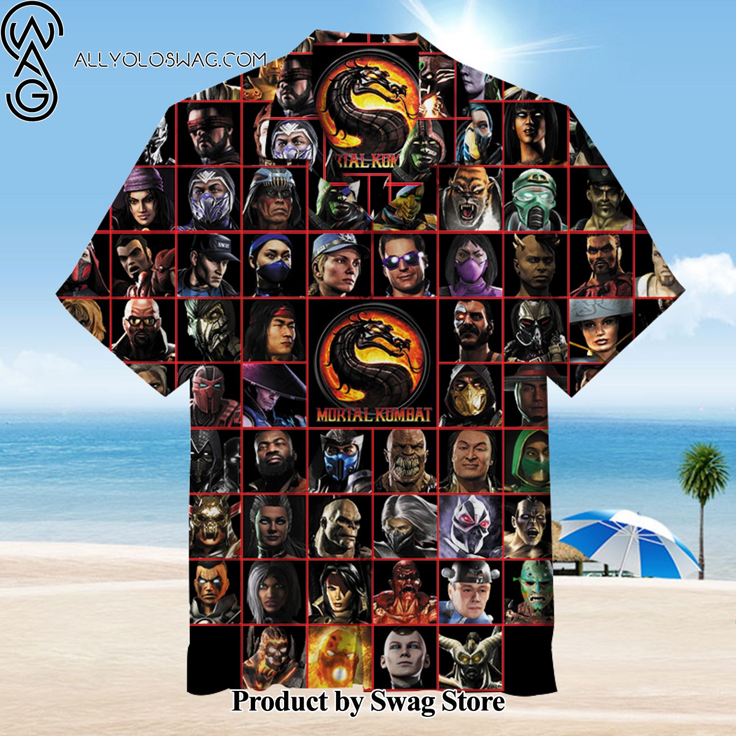 Mortal Kombat Gender Neutral Hawaiian Shirt