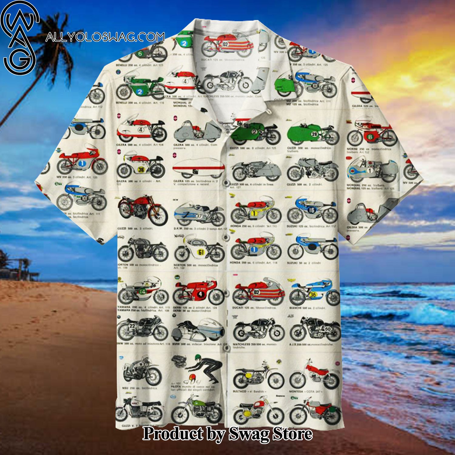 MotoGP Abstract Pattern Hawaiian Shirt