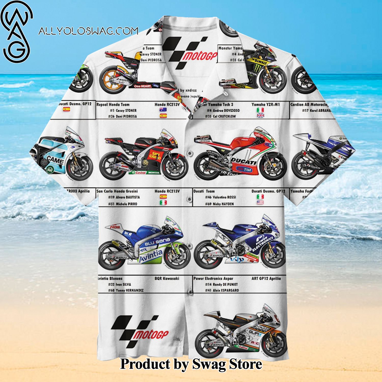 MotoGP Workwear-Inspired Hawaiian Shirt