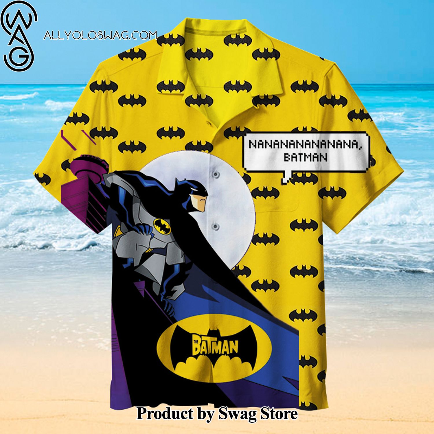 NANANANANANA Batman Button-up Hawaiian Shirt