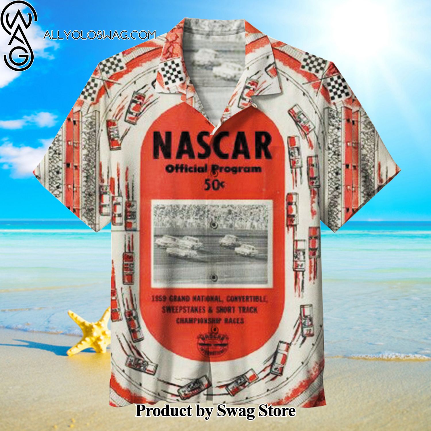 Nascar Durable Hawaiian Shirt