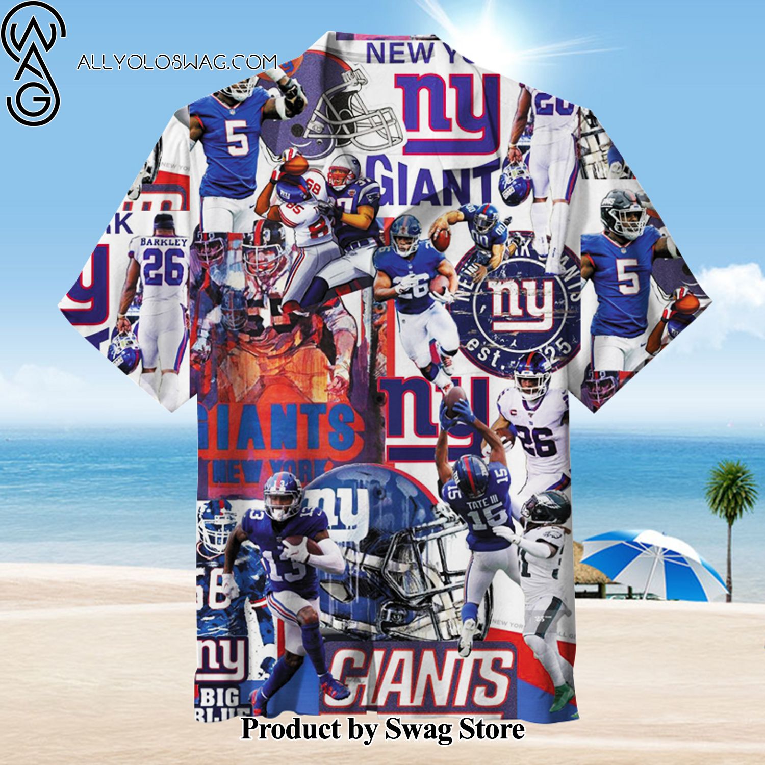 New York Giants Backyard BBQ Hawaiian Shirt