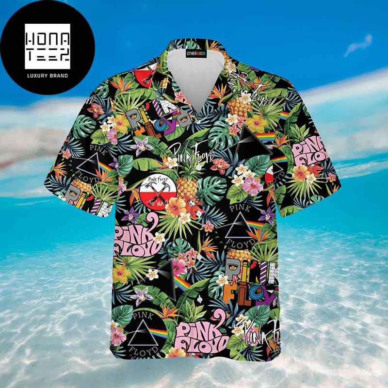 Pink Floyd Album Icon Tropical Plants 2024 Trendy Hawaiian Shirt