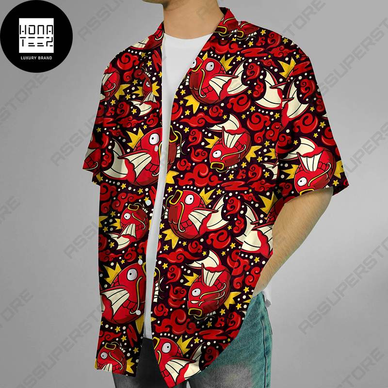 Pokemon Magikarp With Red Waves 2024 Trending Hawaiian Shirt