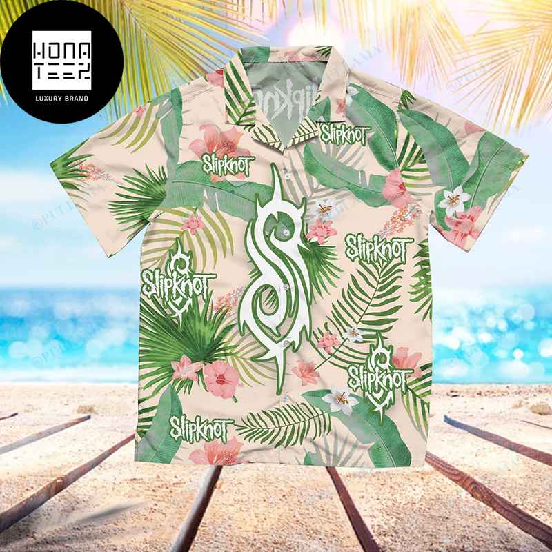 Slipknot Logo With Floral Tropical Pastel Color 2024 Trendy Hawaiian Shirt