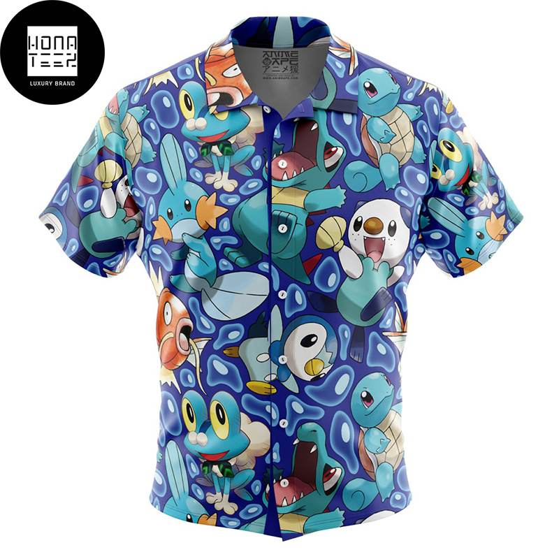 Water Type Starters Pokemon 2024 Trending Hawaiian Shirt