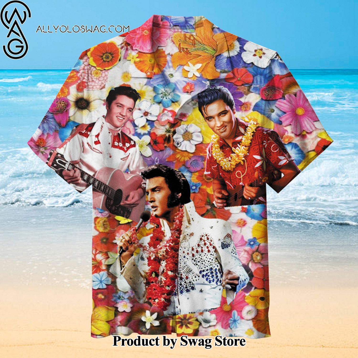 Elvis Presley Layered Look Hawaiian Shirt