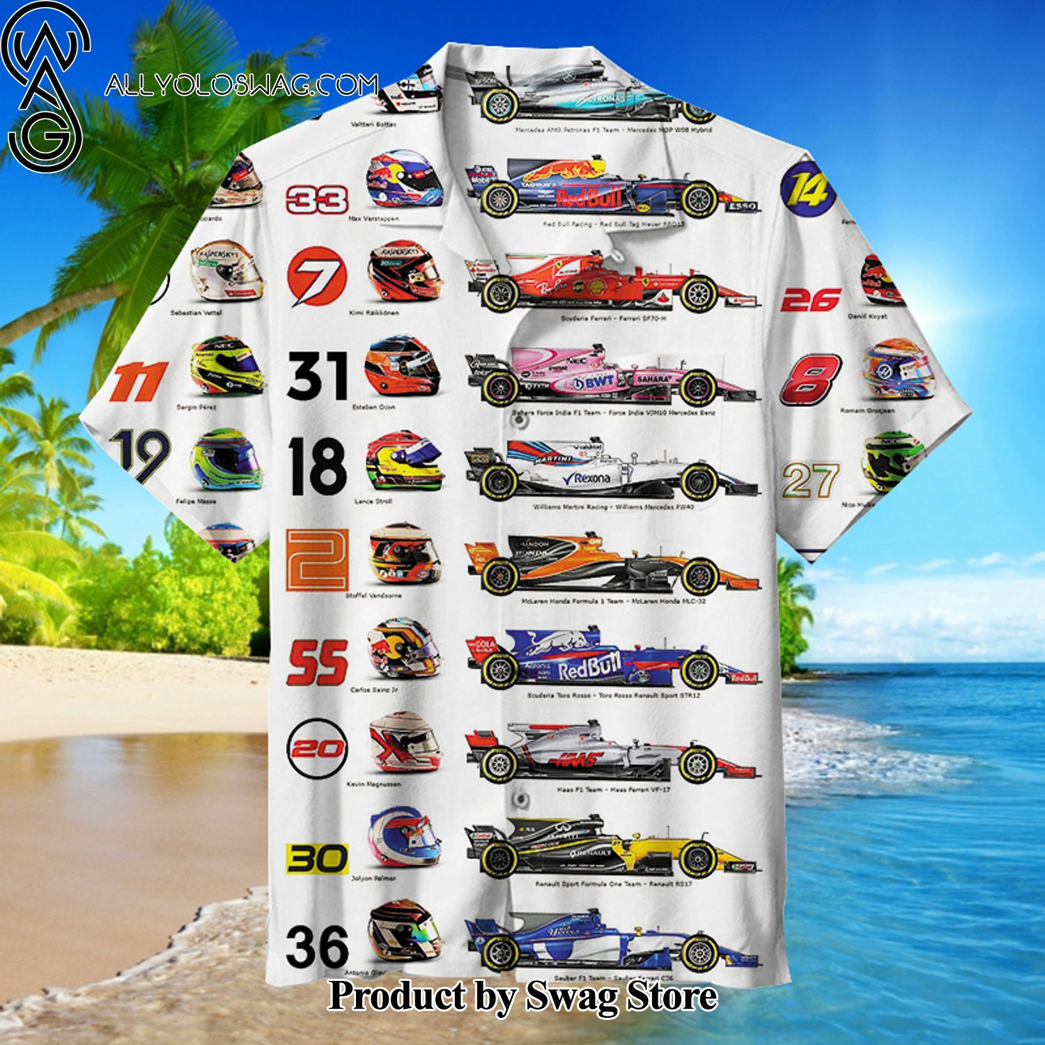 F1 Spotters Gender Neutral Hawaiian Shirt