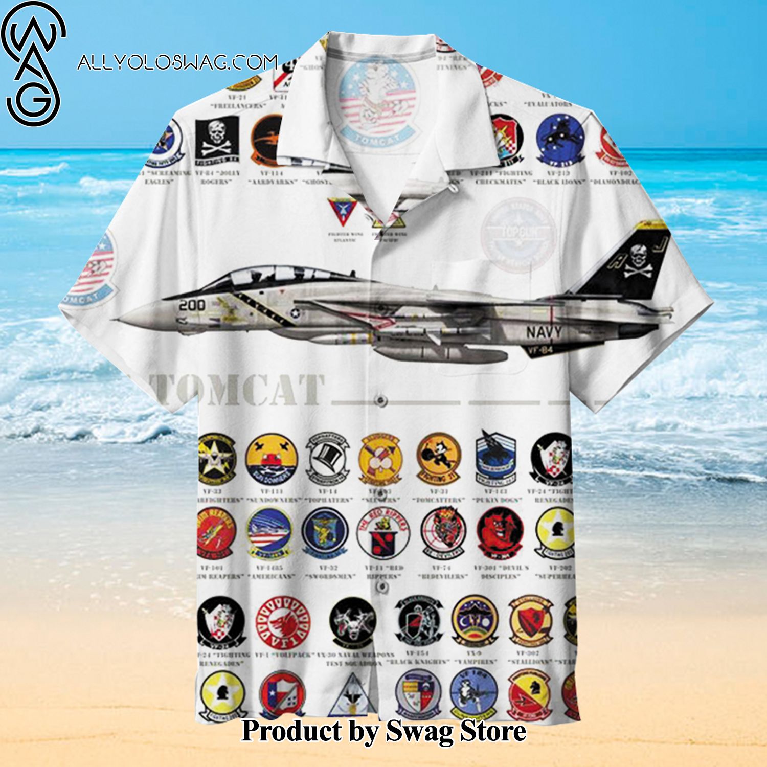 F-14 TOMCAT Music Festival Hawaiian Shirt