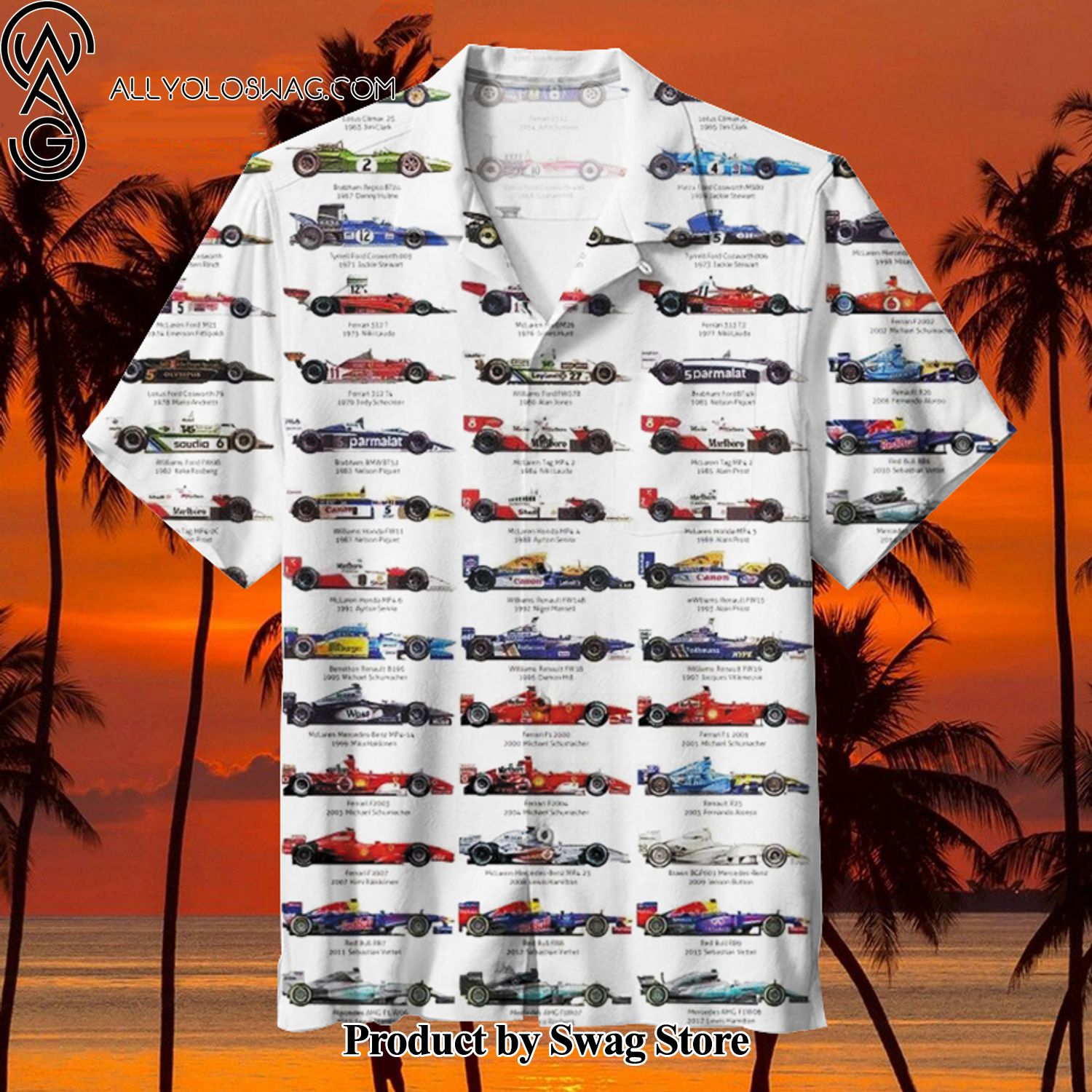 FORMULA ONE WORLD CHAMPIIONS Photographic Print Hawaiian Shirt