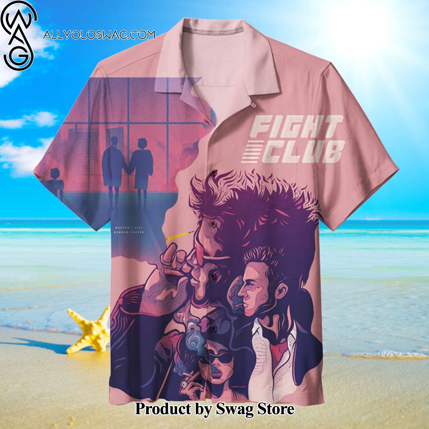 Fight Club Workwear-Inspired Hawaiian Shirt