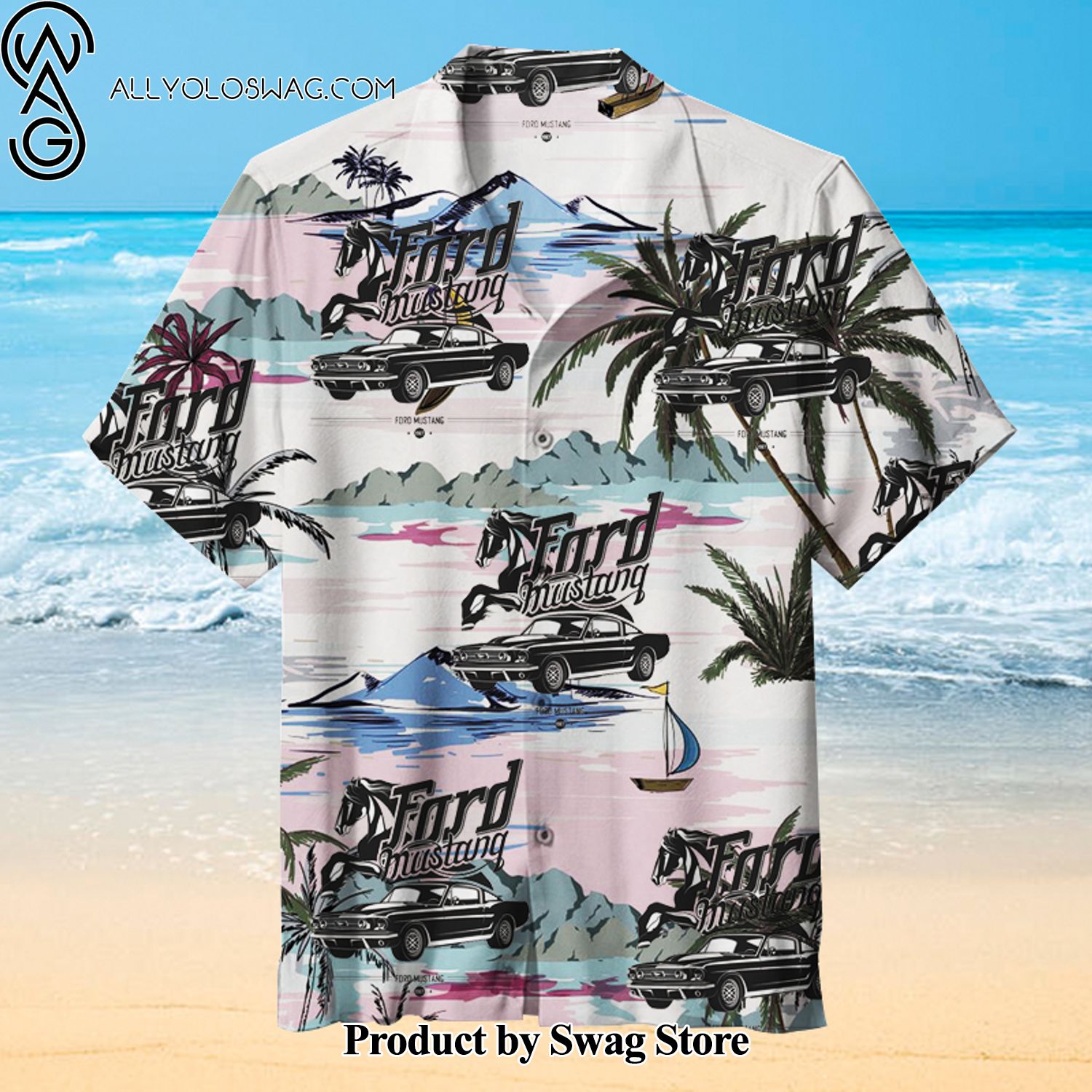 Ford Mustang Durable Hawaiian Shirt