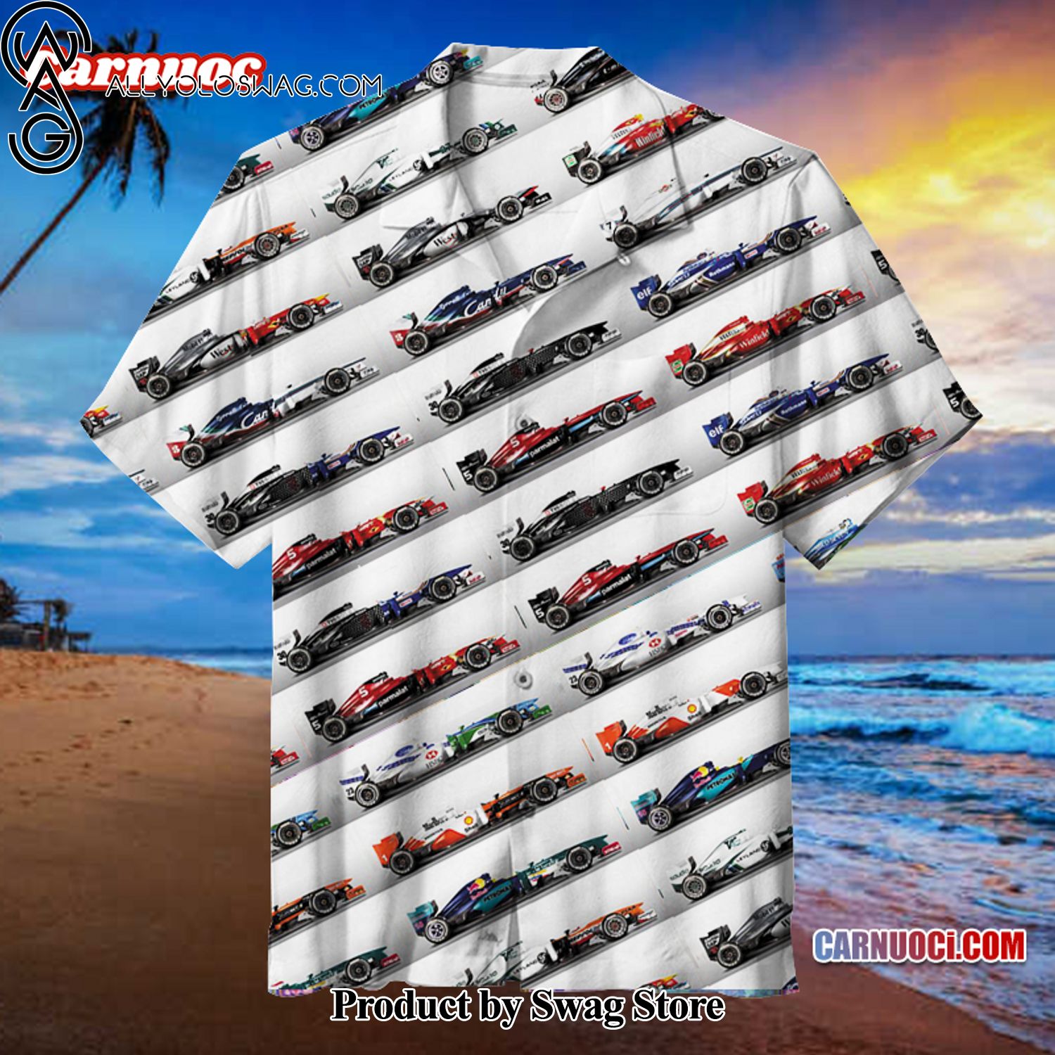 Formula One F1 One-of-a-Kind Hawaiian Shirt