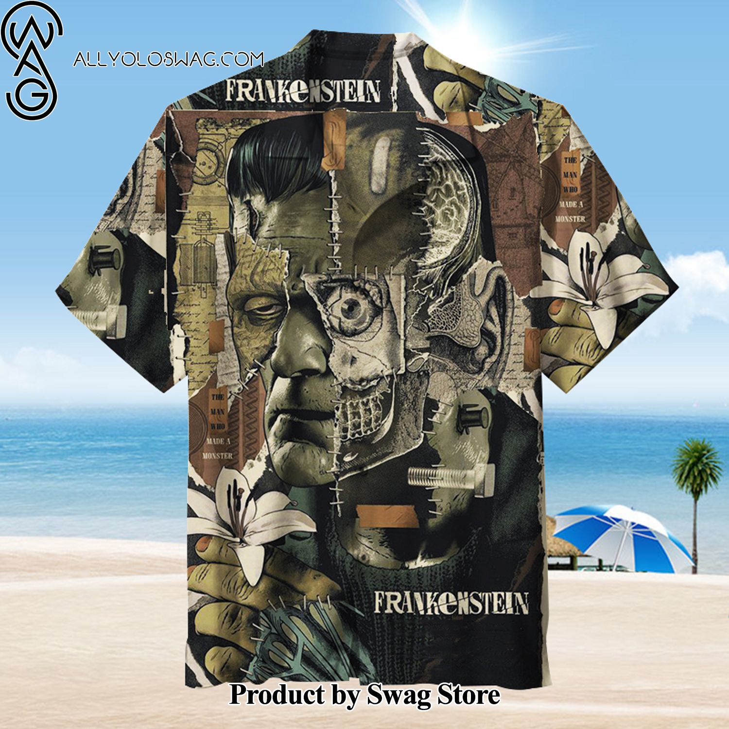 Frankenstein Button-up Hawaiian Shirt