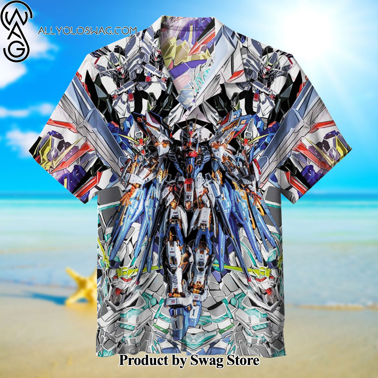 GUNDAM Humorous Hawaiian Shirt