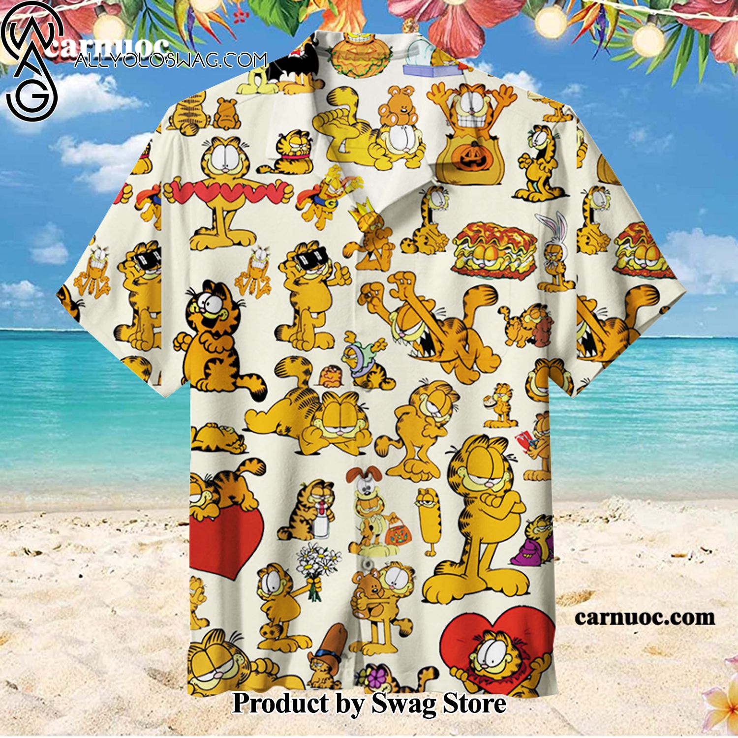 Garfield Collage Affordable Hawaiian Shirt