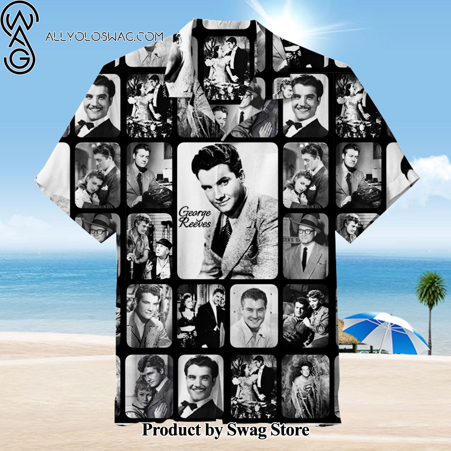 George Reeves Tropical Wedding Hawaiian Shirt