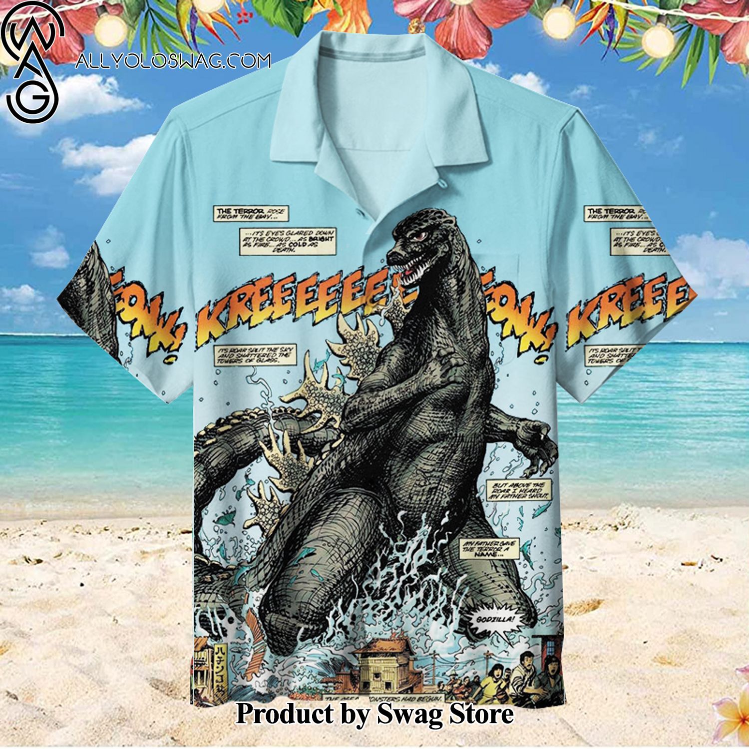 Godzilla Made to Order Classic Hawaiian Shirt