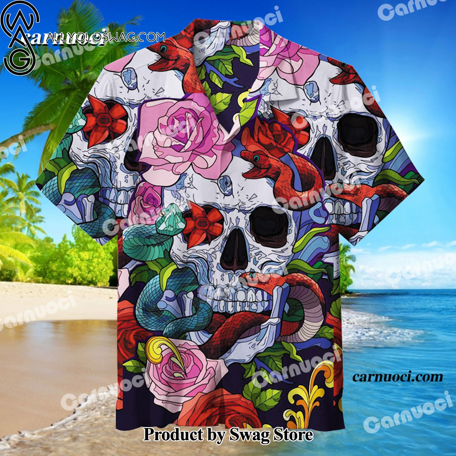 Grateful Dead Pocket Detail Hawaiian Shirt