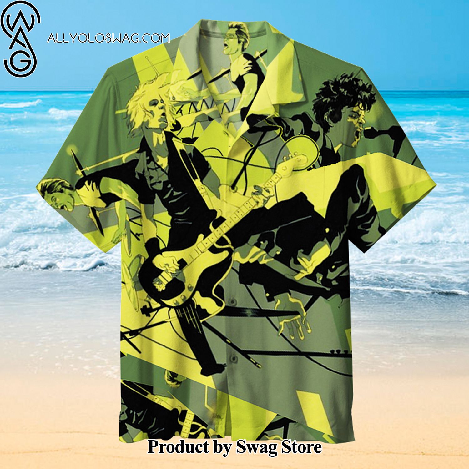 Green Day Artsy Hawaiian Shirt