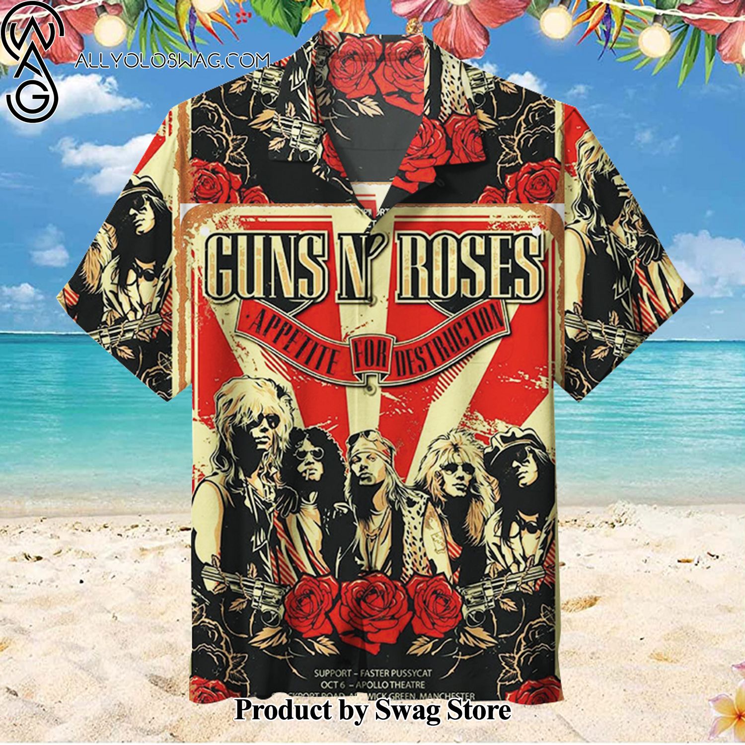 Guns N' Roses Bachelor Party Hawaiian Shirt