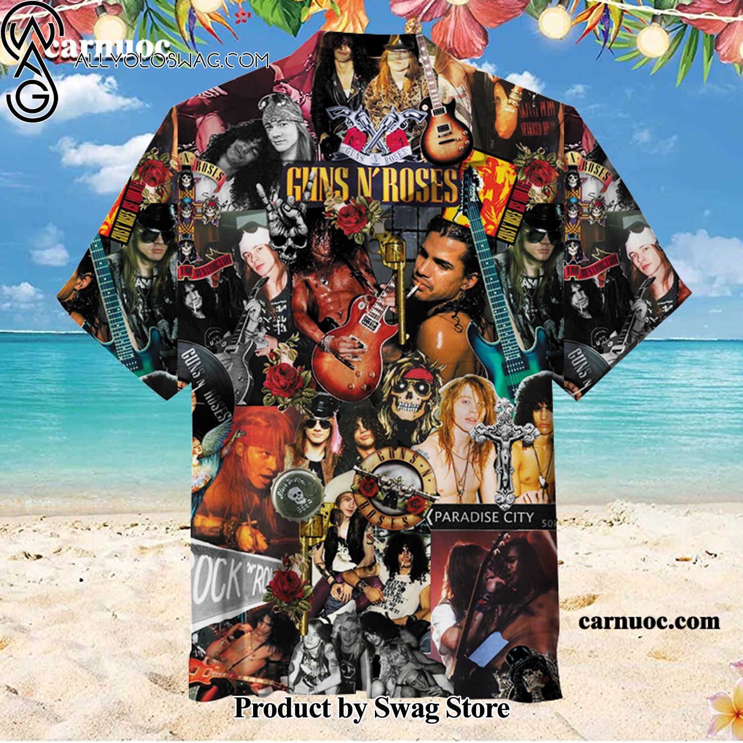 Guns N' Roses Backyard BBQ Hawaiian Shirt