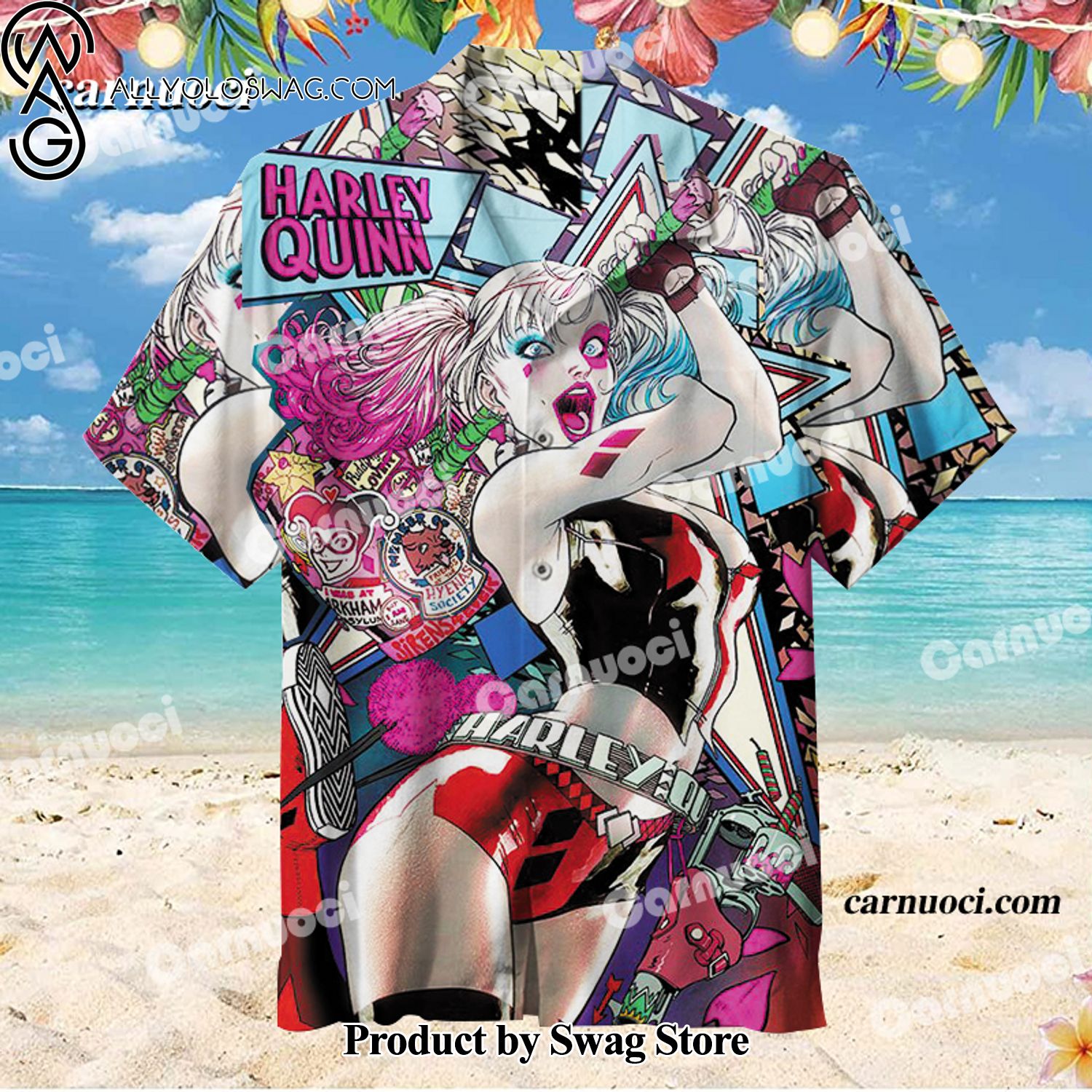 HARLEY QUINN Birthday Bash Hawaiian Shirt