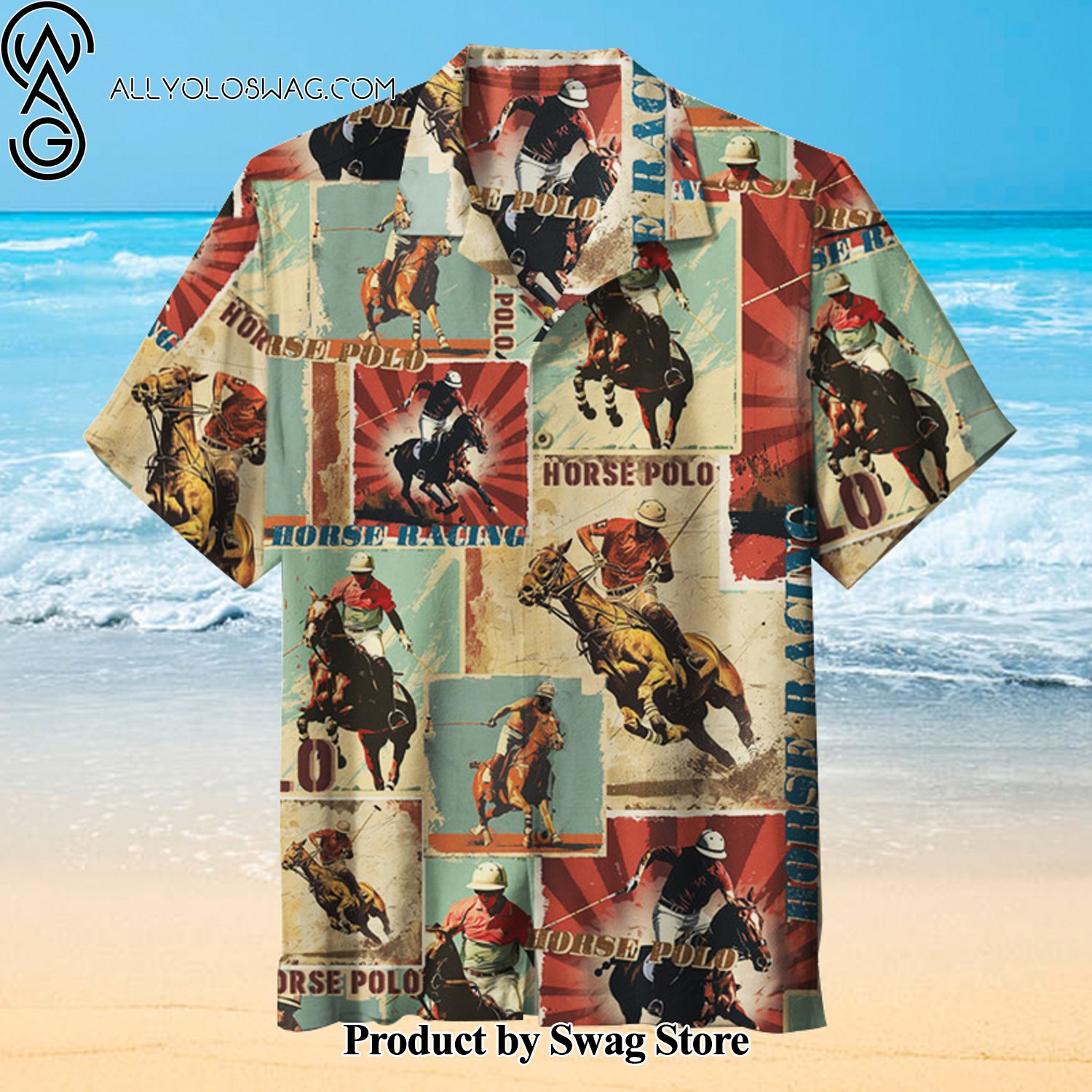 HORSE POLO SPORT Bachelor Party Hawaiian Shirt