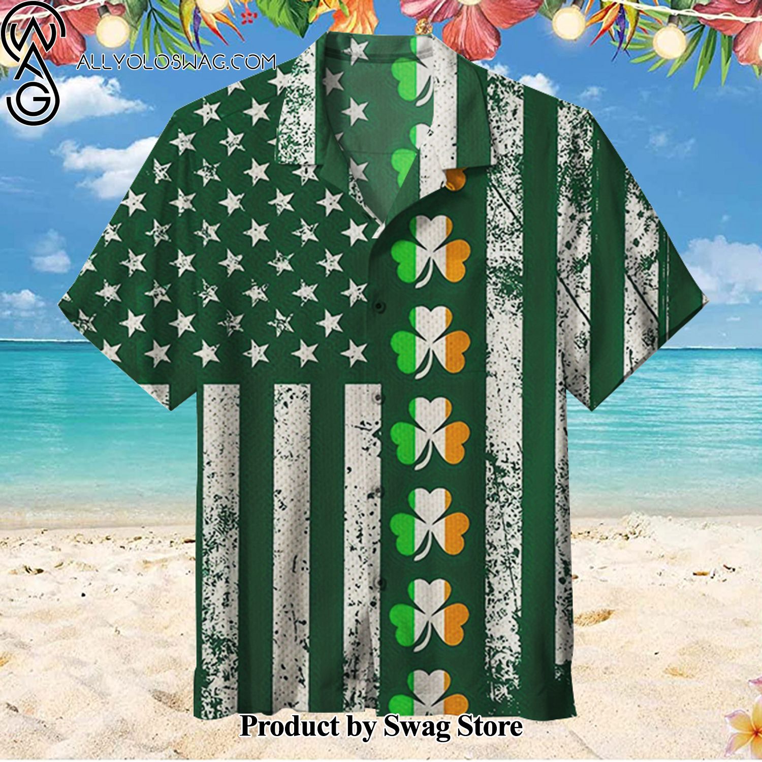 Happy St. Patrick's Day Minimalist Hawaiian Shirt