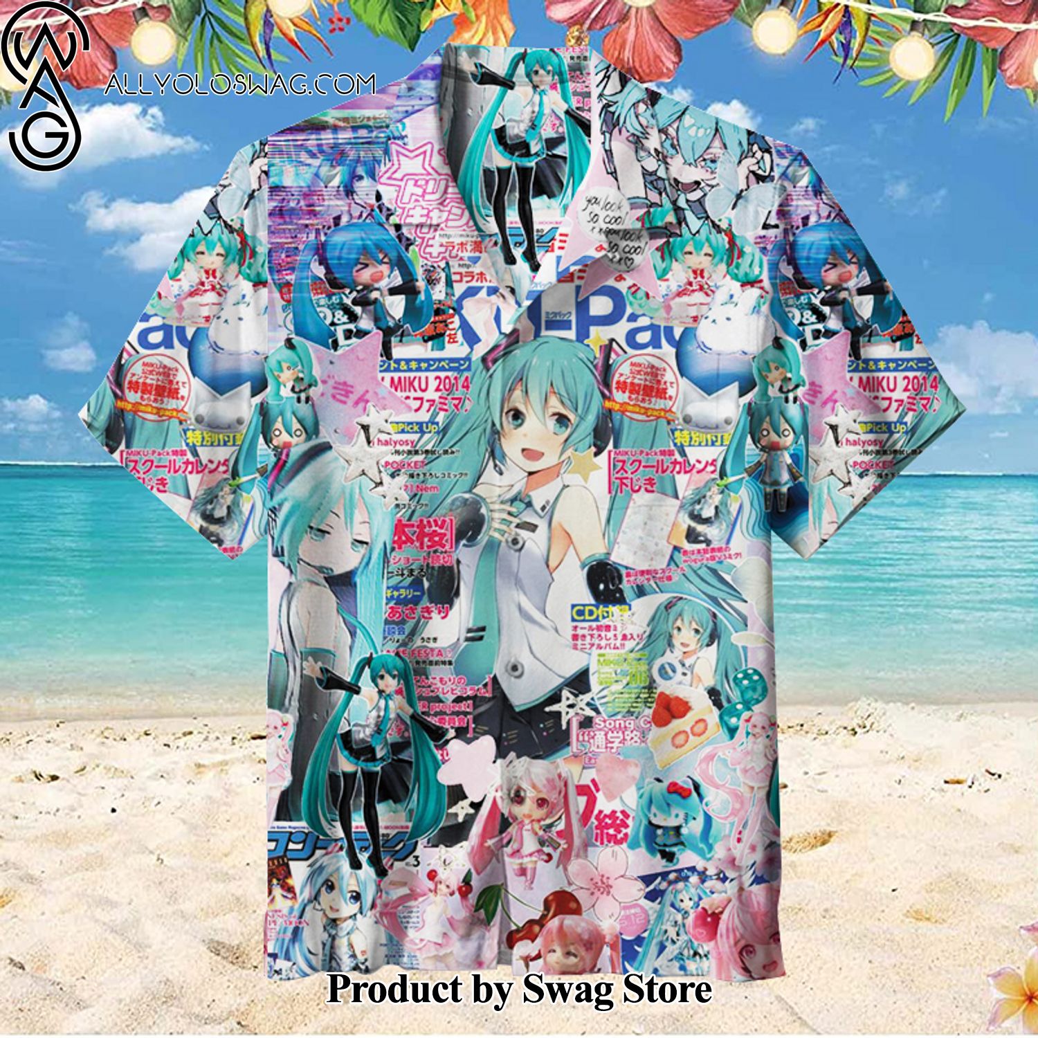 Hatsune Miku Humorous Hawaiian Shirt