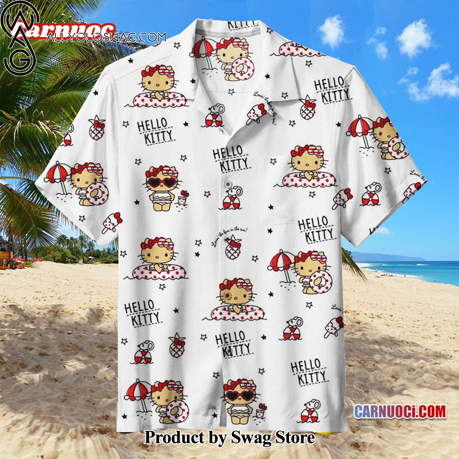 HelloKitty Sustainable Hawaiian Shirt