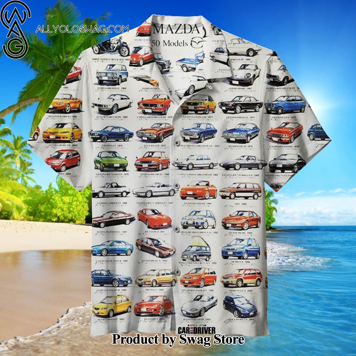 History of Mazda Models Durable Hawaiian Shirt