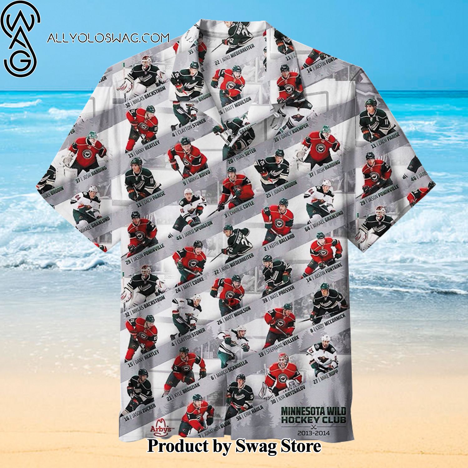 Hockey Sustainable Hawaiian Shirt