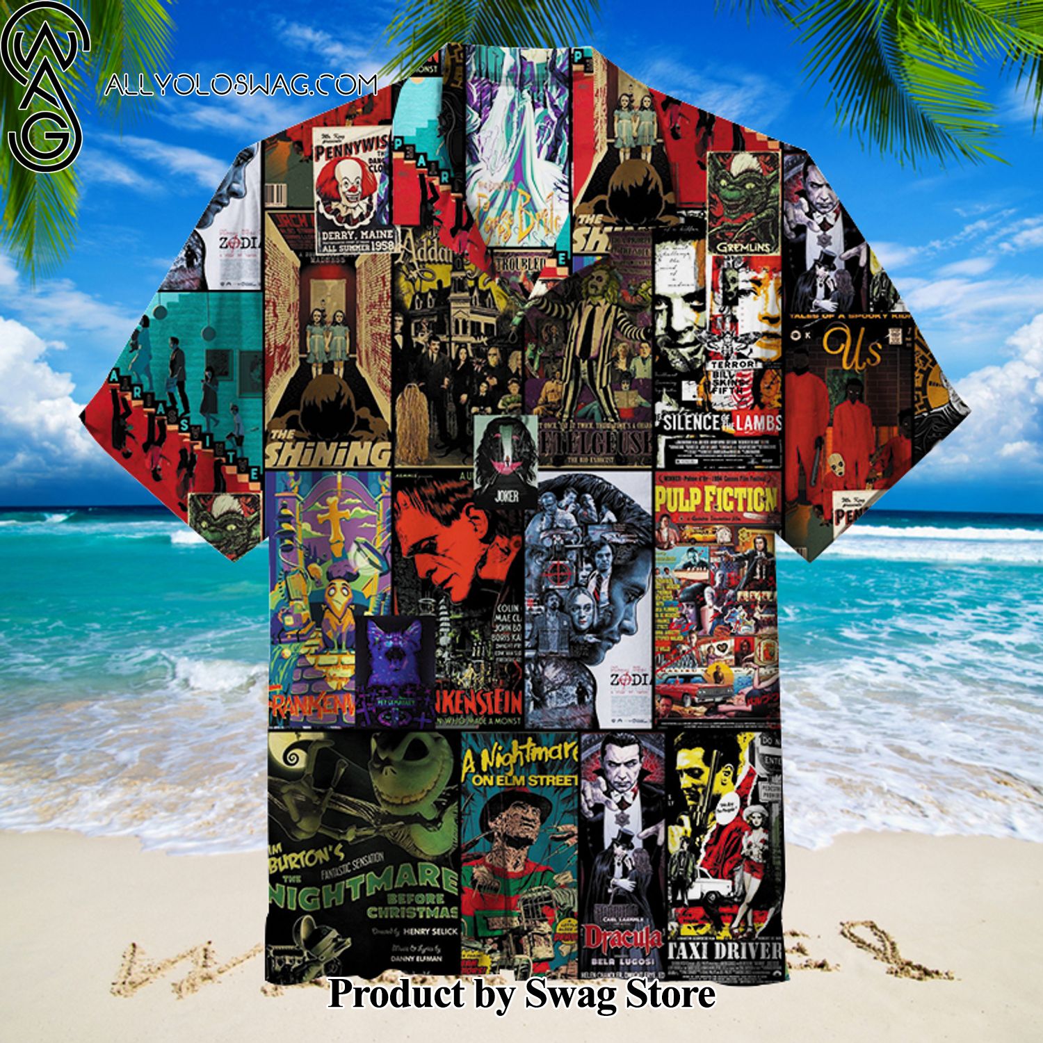 Horror Movie Series Workwear-Inspired Hawaiian Shirt