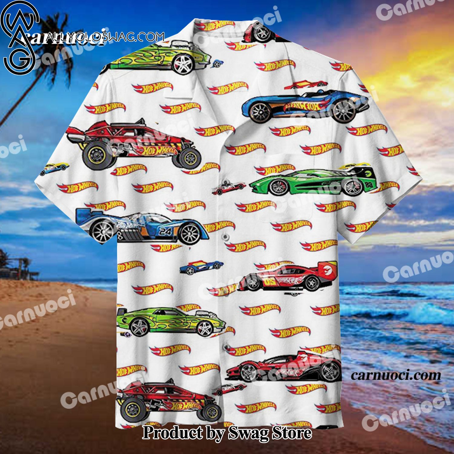 Hot Wheels Fishing Trip Hawaiian Shirt