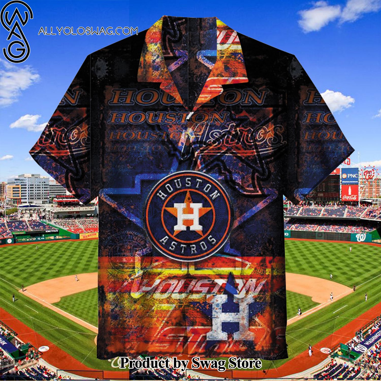 Houston Astros Animal Motif Hawaiian Shirt